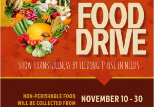 Free Can Food Drive Flyer Template Thanksgiving Food Drive Flyer Template Postermywall