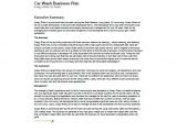 Free Car Wash Business Plan Template Pdf Car Wash Business Plan Sample Free Download