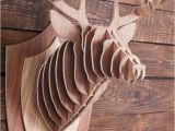 Free Cardboard Taxidermy Templates Deer Head On Striped Background 8×10 Digital Print File