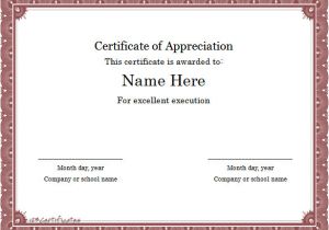Free Certificate Templates for Word 2010 Word Certificate Template 49 Free Download Samples