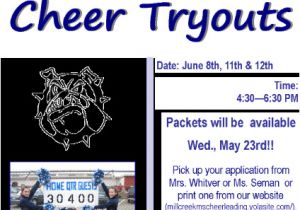 Free Cheerleading Tryout Flyer Template Cheerleading Tryouts Flyer Http Millcreekmscheerleading