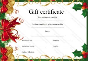Free Christmas Gift Certificate Template 9 Best Images Of Gift Certificate Template Free Fill In