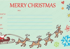 Free Christmas Gift Certificate Template Christmas Gift Certificates Templates Invitation Template