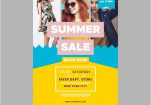 Free Clothing Store Flyer Templates Summer Sale Flyer Template with Fashion Concept Image