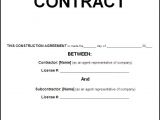 Free Construction Contract Template Construction Contract Template Professional Word Templates