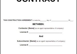 Free Construction Contract Template Construction Contract Template Professional Word Templates