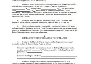 Free Construction Contract Template Downloads Construction Contract 9 Download Documents In Pdf