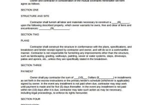 Free Construction Contract Template Simple Construction Contract 8 Construction Contract