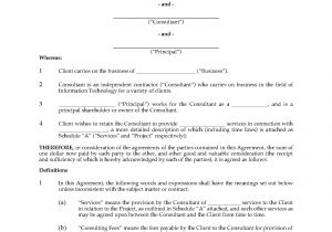 Free Consulting Contract Template Canada Canada Consulting Agreement for It Services Legal forms