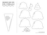 Free Craft Templates to Print Ice Cream Templates and Coloring Pages for An Ice Cream Party