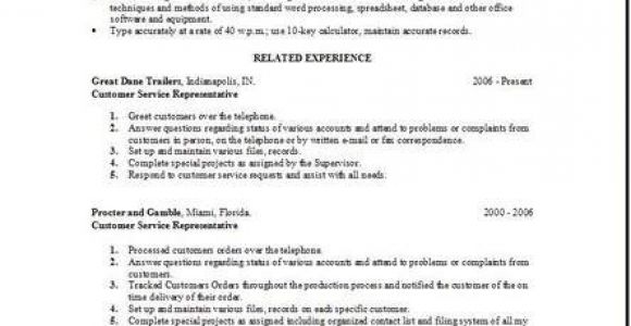 Free Customer Service Resume Templates Customer Service Resume Occupational Examples Samples