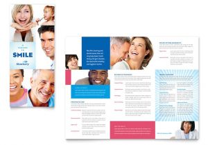 Free Dental Brochure Templates Family Dentistry Tri Fold Brochure Template Word Publisher