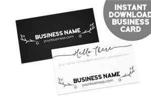 Free Diy Business Card Templates Printable Diy Business Card Template In Brush Script by