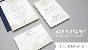 Free Diy Wedding Invites Templates Free Template Lace Pearls Wedding Invitation Set Yes