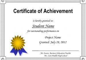 Free Educational Certificate Templates Printable Certificate Of Achievement Certificate Templates