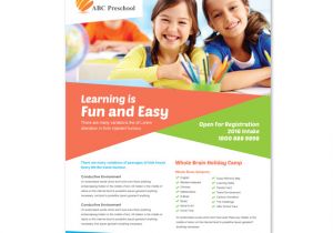 Free Educational Flyer Templates Preschool Education Flyer Template