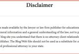 Free Email Disclaimer Template Free Legal Disclaimer Templates Examples Download now