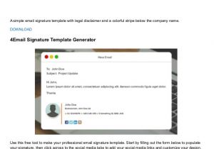 Free Email Disclaimer Template Utemplates Net Free Email Signature Templates