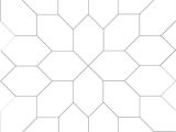 Free English Paper Piecing Hexagon Templates Line Drawing for Lucy Boston Elongated Hexagon Block