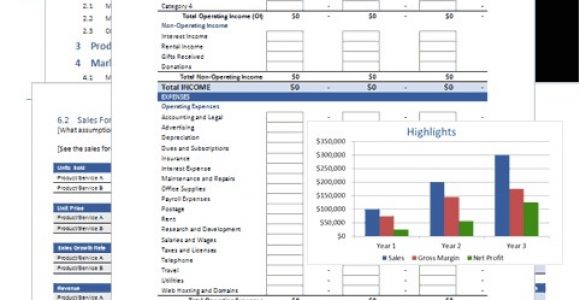 Free Excel Business Plan Template Free Business Plan Template for Word and Excel
