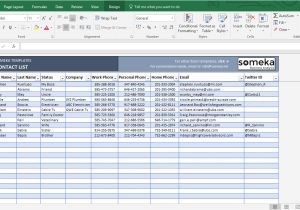 Free Excell Templates Contact List Template In Excel Free to Download Easy