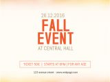 Free Fall event Flyer Templates Fall event Flyer Template Postermywall
