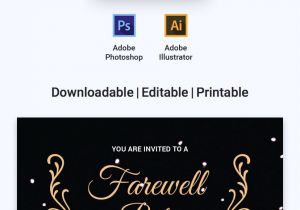 Free Farewell Card Design Template Free Farewell Party Invitation with Images Party Invite