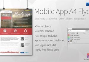 Free Flyer Design Templates App Mobile App A4 Flyer Flyer Templates Creative Market