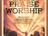 Free Flyer Templates for Church events Power Of Praise and Worship Church Flyer Template On Behance