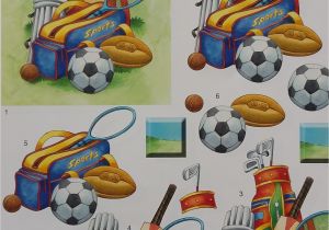 Free Football Backing Paper Card Making Cc Mixed Sports Decoupage Sd353 Card Making Craft Supplies
