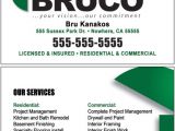 Free General Contractor Business Card Templates Contractor Business Cards General Contractor Business Card