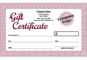 Free Gift Certificate Template with Logo formal Gift Certificate Templates 3 and 4