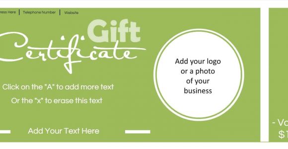 Free Gift Certificate Template with Logo Gift Certificate Template with Logo