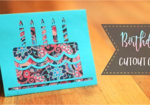 Free Happy Birthday Card Svg Cutting Files How to Make A Birthday Cake Cutout Card Patterns