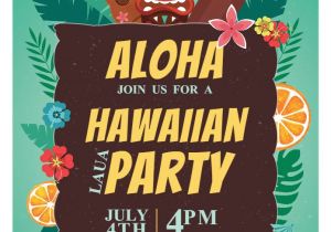 Free Hawaiian Luau Flyer Template Luau Party Hawaii Invitation Flyer Poster Template Luau