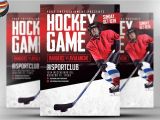 Free Hockey Flyer Template Hockey Game Flyer Template Flyer Templates Creative Market