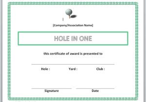 Free Hole In One Certificate Template 13 Free Certificate Templates for Word Microsoft and