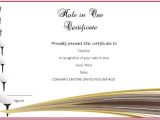 Free Hole In One Certificate Template Adorable Golf Certificates for Professional Players Free