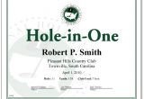Free Hole In One Certificate Template Hole In One Award Certificate Only 18 00 Certificates