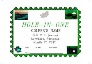 Free Hole In One Certificate Template Posters Personalized Award Certificate 216 X 279
