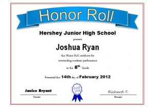 Free Honor Roll Certificate Template 8 Printable Honor Roll Certificate Templates Free Word