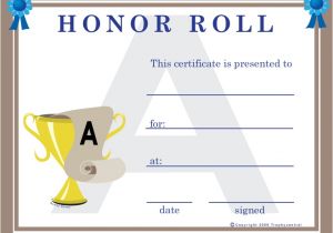 Free Honor Roll Certificate Template Free Honor Roll Certificates Certificate Free Honor Roll