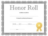 Free Honor Roll Certificate Template Honor Roll Certificate Free Printable Allfreeprintable Com