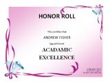 Free Honor Roll Certificate Template Honor Roll Certificate Templates Invitation Template