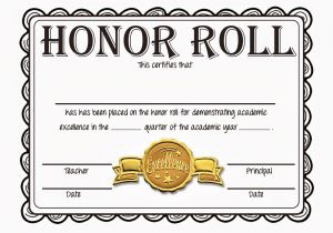 Free Honor Roll Certificate Template Quotes for Honor Rolls Students Quotesgram