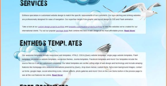 Free HTML5 Parallax Scrolling Template Free HTML5 and Css3 Website Templates Entheos
