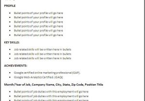 Free Job Application Resume Template Job Resume Template Free Printable Word Templates