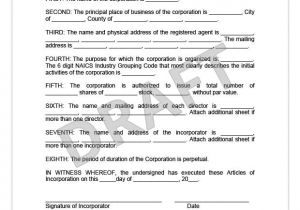 Free Llc Business Plan Template Articles Of Incorporation Create A Certificate Of