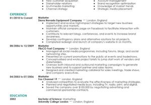 Free Marketing Resume Templates Sample Marketing Resume Sample Resumes