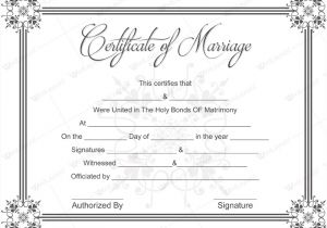 Free Marriage Certificate Template Document Templates February 2016